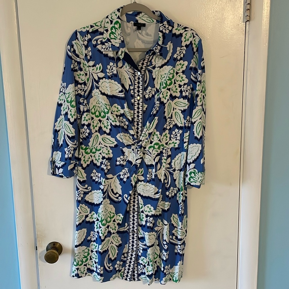 Large Talbots Jersey Twist Shirt Dress